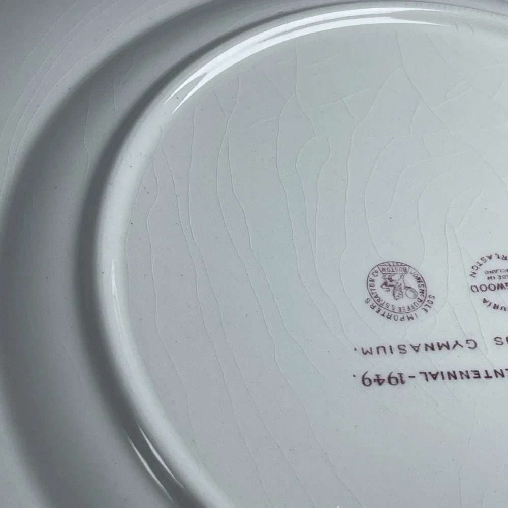 Vintage 1949 Wedgwood Washington & Lee University Doremus Gymnasium Plate 10.75